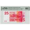 Image 1 : Netherlands 25 Gulden 1971 Sweelinck Pick 92a PMG Gem Uncirculated 66 EPQ