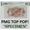 Image 1 : Netherlands 100 Gulden 1947 Specimen Pick 82s PMG Choice Uncirculated 63 TOP POP