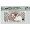 Image 1 : Netherlands 100 Gulden 1992 Little Owl Pick 101 PMG Superb Gem UNC 67 EPQ