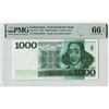 Image 1 : Netherlands 1000 Gulden 1972 Spinoza Pick 94 PMG Gem UNC 66 EPQ