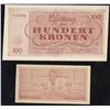 Image 1 : Netherlands / Czechoslovakia 2x 100 50 Kronen Cents 1943 - 1944 Westerbork / Theresienstadt