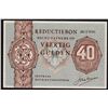 Image 1 : Netherlands 40 Gulden 1940 Reduction voucher Central Distribution Office / Reductiebon Centraal Dist