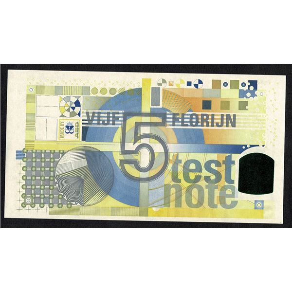 Netherlands 5 Florijn 200 Euro UNC Joh. Enschede Testnote Test note JEZ Green Patch