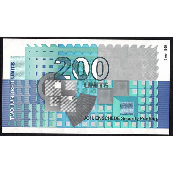 Netherlands 200 Units Gulden 05.05.1995 UNC- Joh. Enschede Testnote Test note JEZ