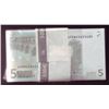 Image 2 : European Union 100x 5 Euro 2002 Germany Trichet Original Sealed Bank Bundle Pick 8x