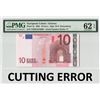 Image 1 : European Union 10 Euro 2002 Cutting Error Greece N002E3 Duisenberg Pick 2y PMG Uncirculated 62 EPQ