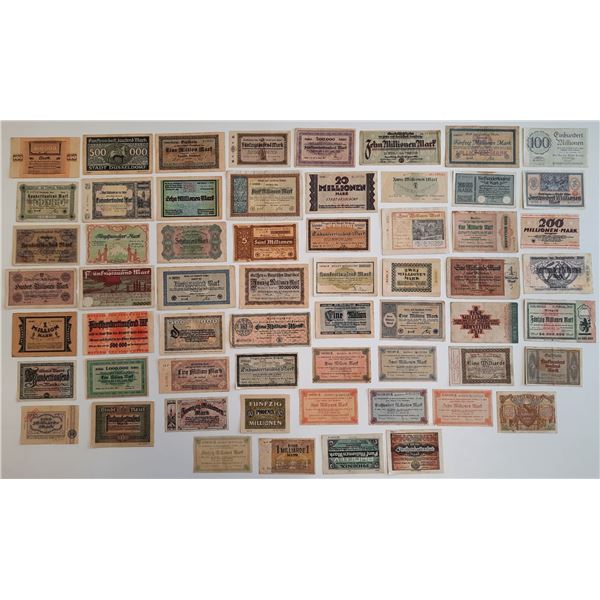 Germany 60x Inflation Notgeld Emergency Money 1922 - 1923