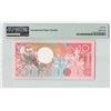 Image 2 : Suriname 10 Gulden 1986 TDLR Pick 131a PMG Gem UNC 66 EPQ