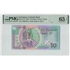 Image 1 : Suriname 10 Gulden 2000 TDLR Pick 147 PMG Gem UNC 65 EPQ