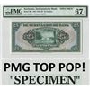 Image 1 : Suriname 25 Gulden 1942 - 1948 Specimen Pick 90s PMG Superb Gem Uncirculated 67 EPQ TOP POP