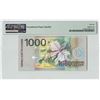 Image 2 : Suriname 1000 Gulden 2000 TDLR Pick 151 PMG Gem Uncirculated 66 EPQ
