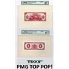 Image 1 : Curacao 2x 1 Gulden 1942 Front & Back Proof Pick 35p PMG Superb Gem UNC 67 EPQ TOP POP