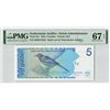 Image 1 : Netherlands Antilles 5 Gulden 1994 Pick 22c PMG Superb Gem Uncirculated 67 EPQ