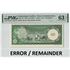 Image 1 : Netherlands Antilles 10 Gulden 1962 Error / Remainder (Without Serial Numbers) Pick 2r PMG Choice Un