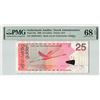 Image 1 : Netherlands Antilles 25 Gulden 1998 Pick 29a PMG Superb Gem Uncirculated 68 EPQ
