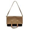 Celine Brown Leather Folded Cabas Shoulder Bag