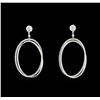 14KT White Gold 1.16 ctw Diamond Earrings