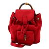 Image 1 : Gucci Red Leather Bamboo Backpack