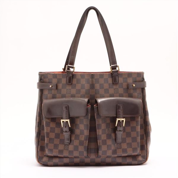 Louis Vuitton Damier Ebene Canvas Leather Uzes Tote Bag