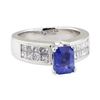 Image 1 : 2.72 ctw Sapphire and Diamond Ring - Platinum