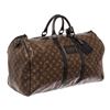 Image 2 : Louis Vuitton Brown Monogram Macassar Canvas Leather Waterproof Keepall Bandouli