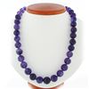 Image 1 : 505 ctw Round Bead Amethyst 24" Long Strand Necklace w/ 14k Gold Pearl Ruby Clas