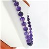 Image 2 : 505 ctw Round Bead Amethyst 24" Long Strand Necklace w/ 14k Gold Pearl Ruby Clas