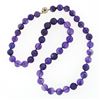 Image 8 : 505 ctw Round Bead Amethyst 24" Long Strand Necklace w/ 14k Gold Pearl Ruby Clas