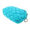 Image 3 : Chanel Turquoise Blue Quilted Bubble Jersey Snake Effect Chain Shoulder Bag