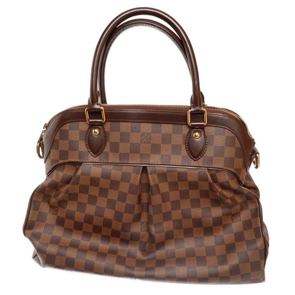 Louis Vuitton Damier Ebene Canvas Leather Trevi GM Shoulder Bag