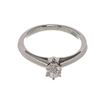 Image 1 : Tiffany  Co. Silver Diamond Solitaire Ring