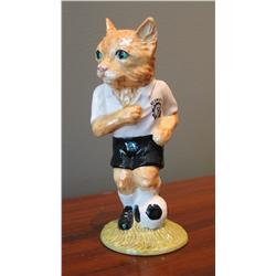 Royal Doulton Footballing Feline Dribble cat figurine