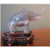 Image 1 : Chinese Crystalphine Elephant on Ornate Wooden Stand