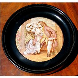 Framed Pot Lid - Amorous Approach