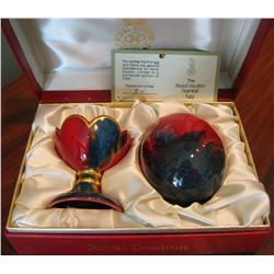Royal Doulton Cased Flambé Egg