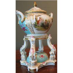 Pair Berlin Putti porcelain pastille burners, c. 1900