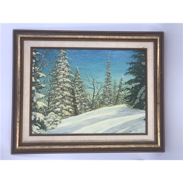 Framed Oil Painting by H Mueller
