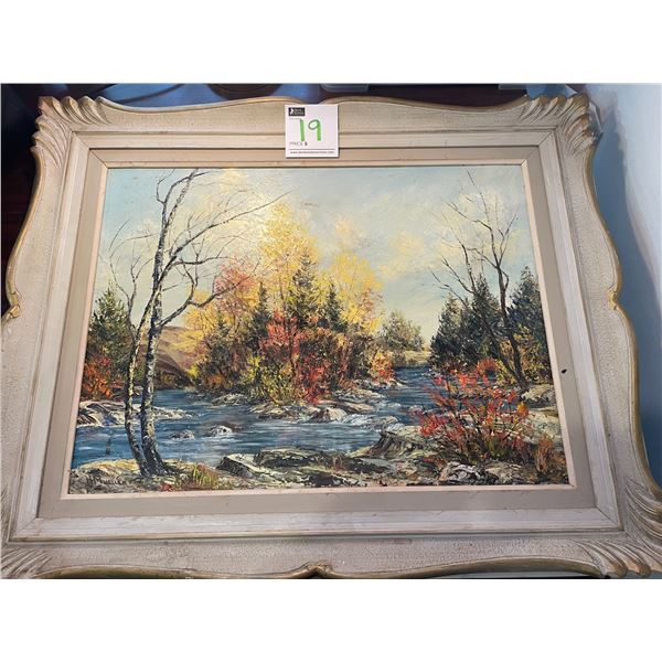 Framed Oil Painting by H Mueller