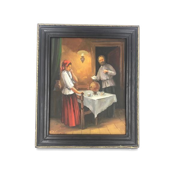 Framed Oil Painting by M. Kopotaub