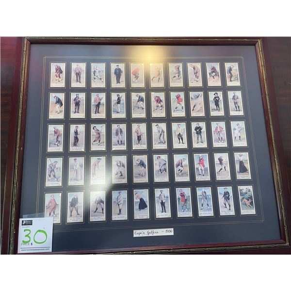 Framed Golf Cards "Cope's Golfers Circ 1900 Collection