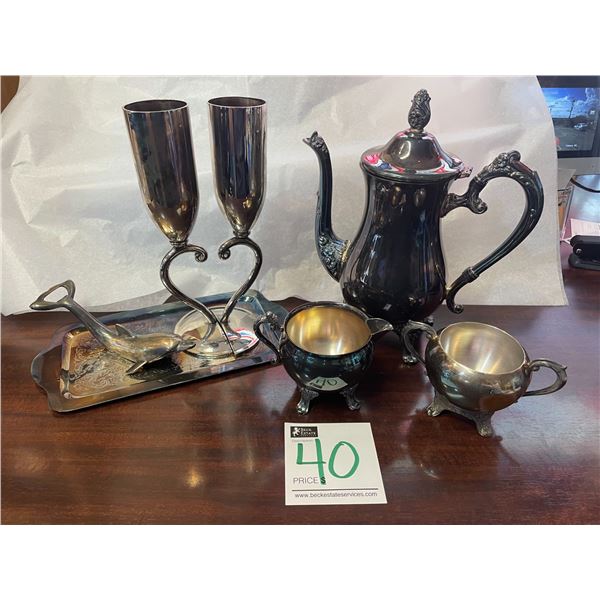 Electroplated Tea Set and accessories