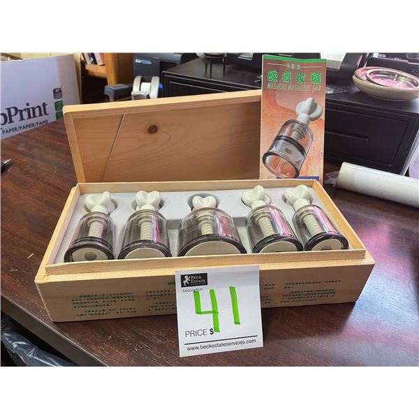 Asian Medical Cupping Set Magnetic Jar