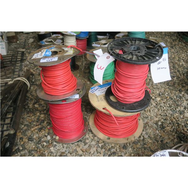 4 Rolls of Commercial Wire - Over 500ft. Total, See Description