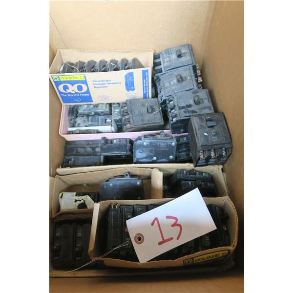 Large Lot of Square-D Breakers - See Description For Info