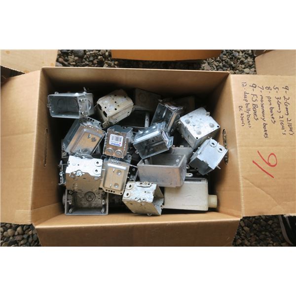 Large Lot of Electrical Boxes - See Description For Info