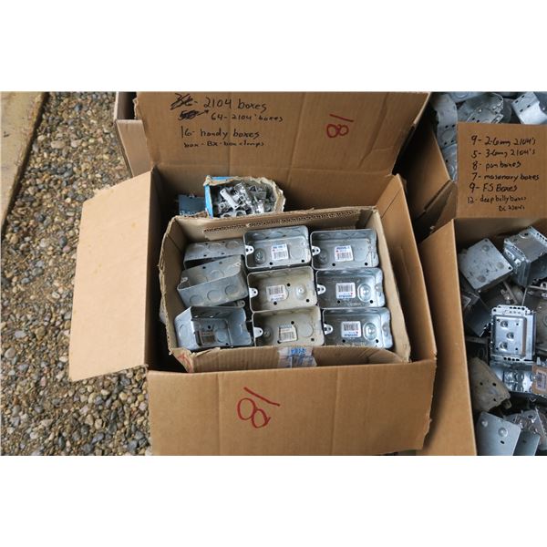 Large Lot of Electrical Boxes - See Description For Info