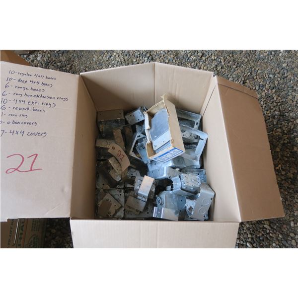 Large Lot of Electrical Boxes - See Description For Info