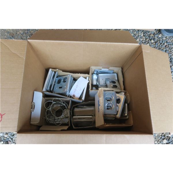 Lot of Metal Electrical Box Covers - See Description For Info
