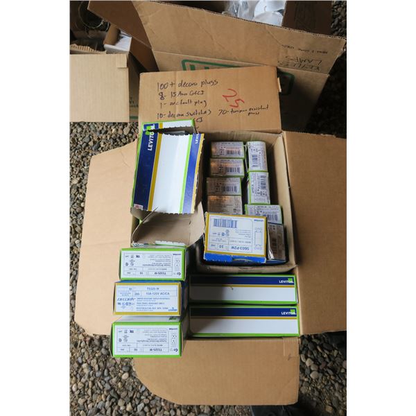 Large Lot (200+) of Electrical Plugs & Switches - See Description For Info