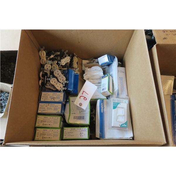 Lot of Electrical Receptacles & Covers - See Description For Info